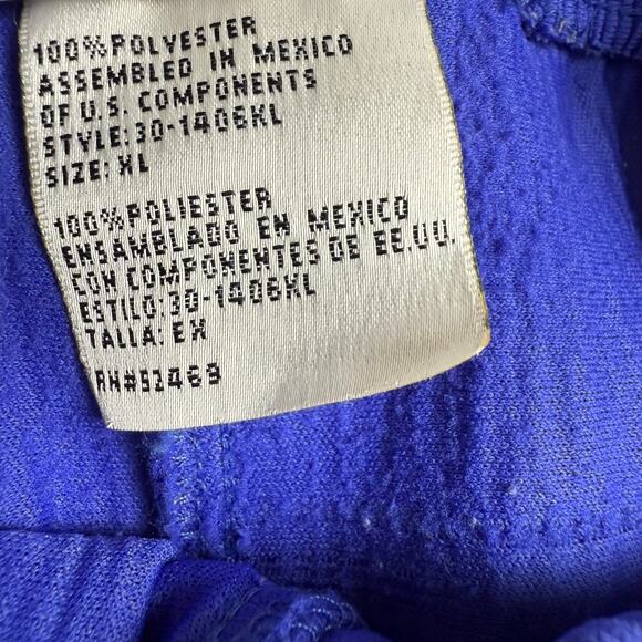 Blue Kathie Lee Crinkle Pants Size XL Elastic Waistband Dopamine Bold Vibrant - Picture 5 of 5